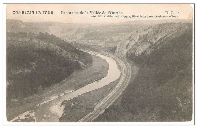 110 : COMBLAIN-LA-TOUR – Carte postale : L’Ourthe, au lieu dit « le Tourniquet ». 